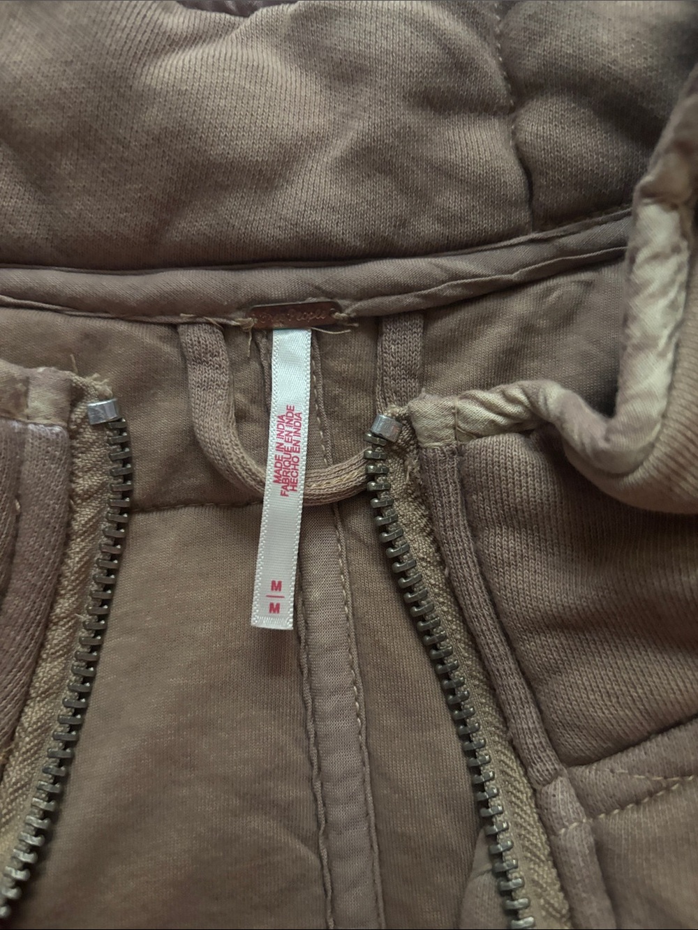 Free People Quilted Jacket in Taupe - Picture 2 of 2